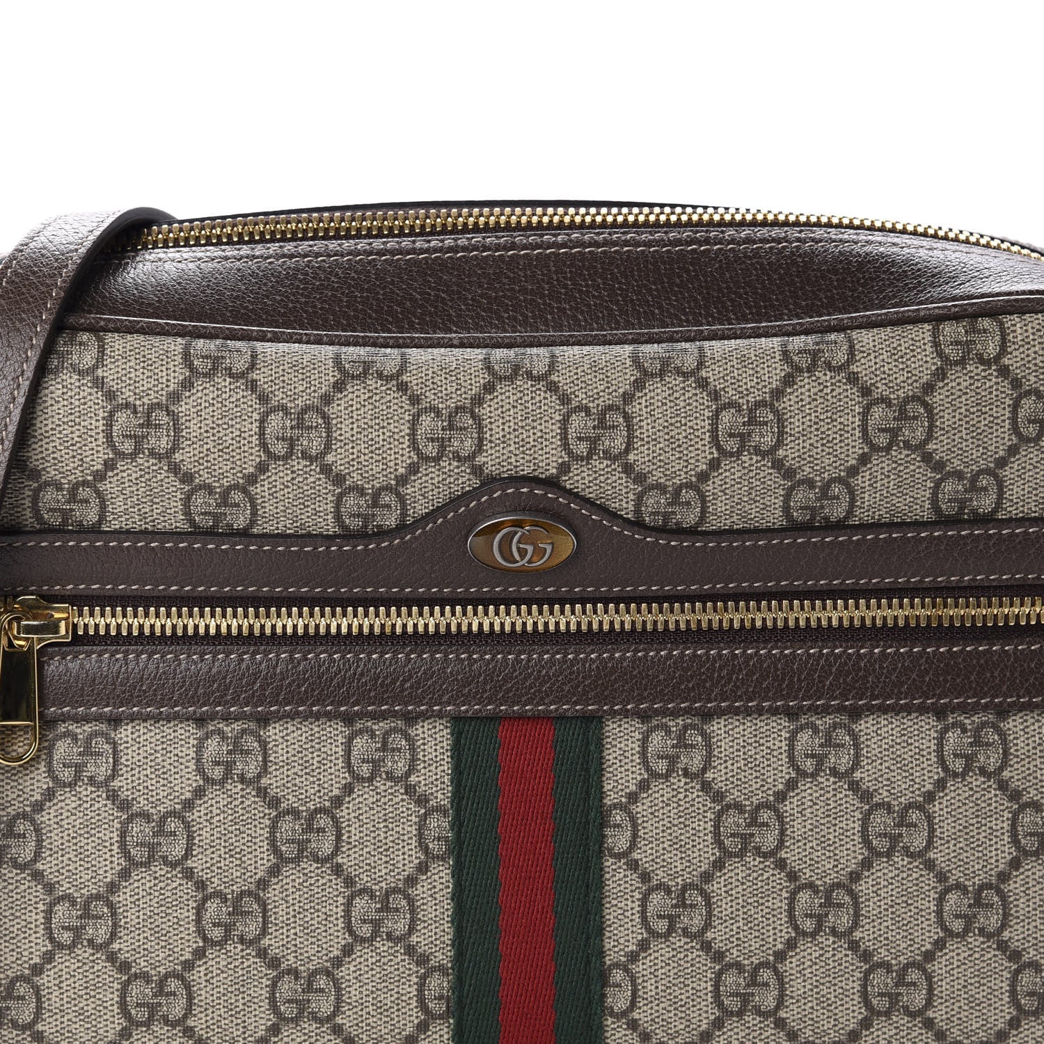 Gucci GG Supreme Monogram Web Small Ophidia Shoulder Bag Brown 11 of 11