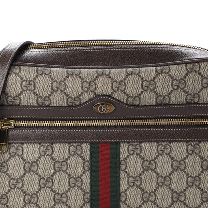 Gucci GG Supreme Monogram Web Small Ophidia Shoulder Bag Brown 11 of 11