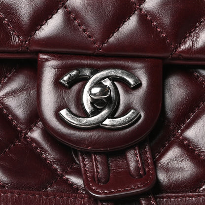 Chanel Glazed Calfskin Quilted Large Salzburg Backpack Burgundy 8 of 10