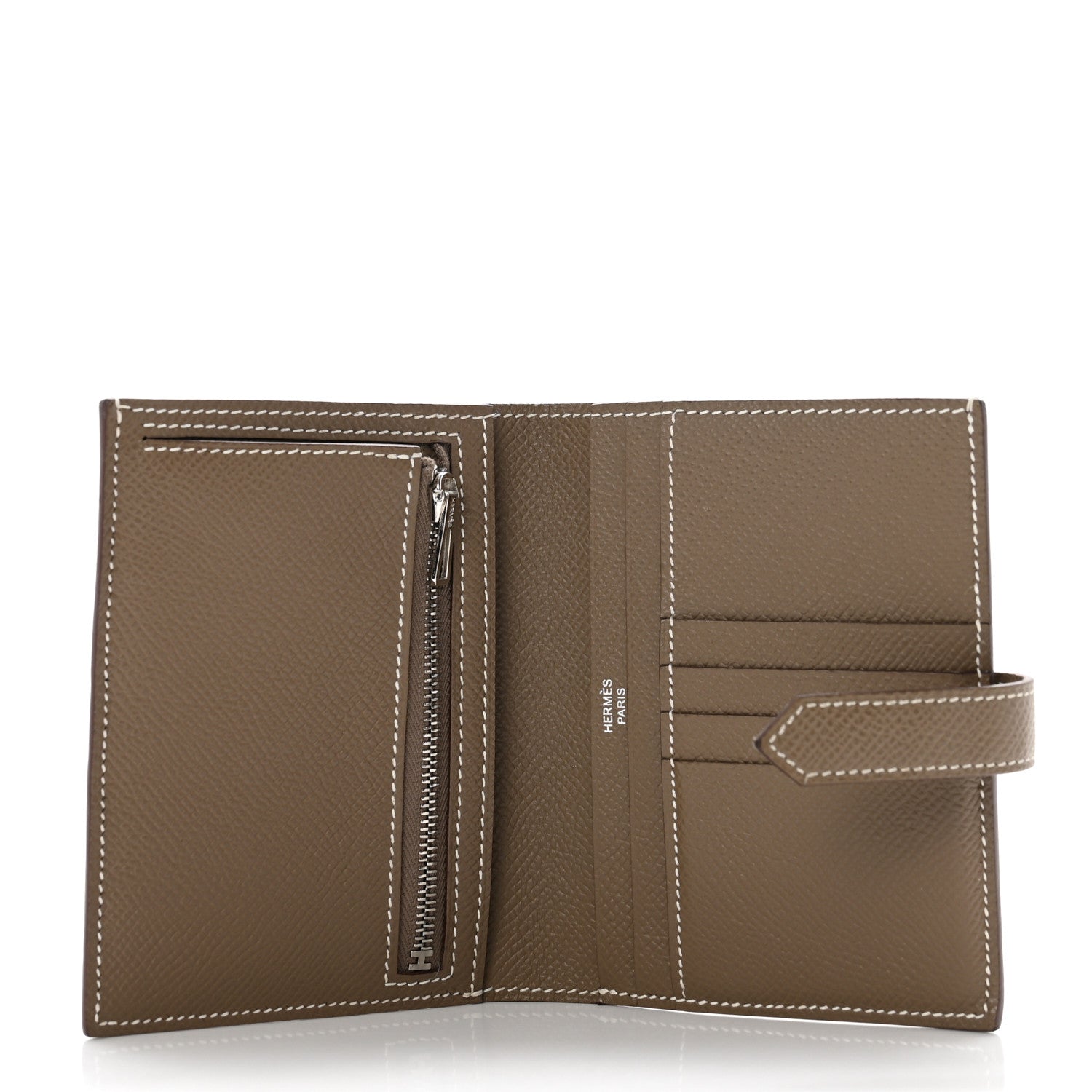 Hermes Epsom Bearn Compact Wallet Etoupe 5 of 8