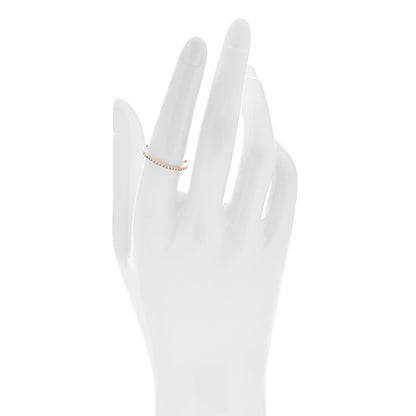 Tiffany 18K Rose Gold Diamond Metro Band Ring 54 7 2 of 4