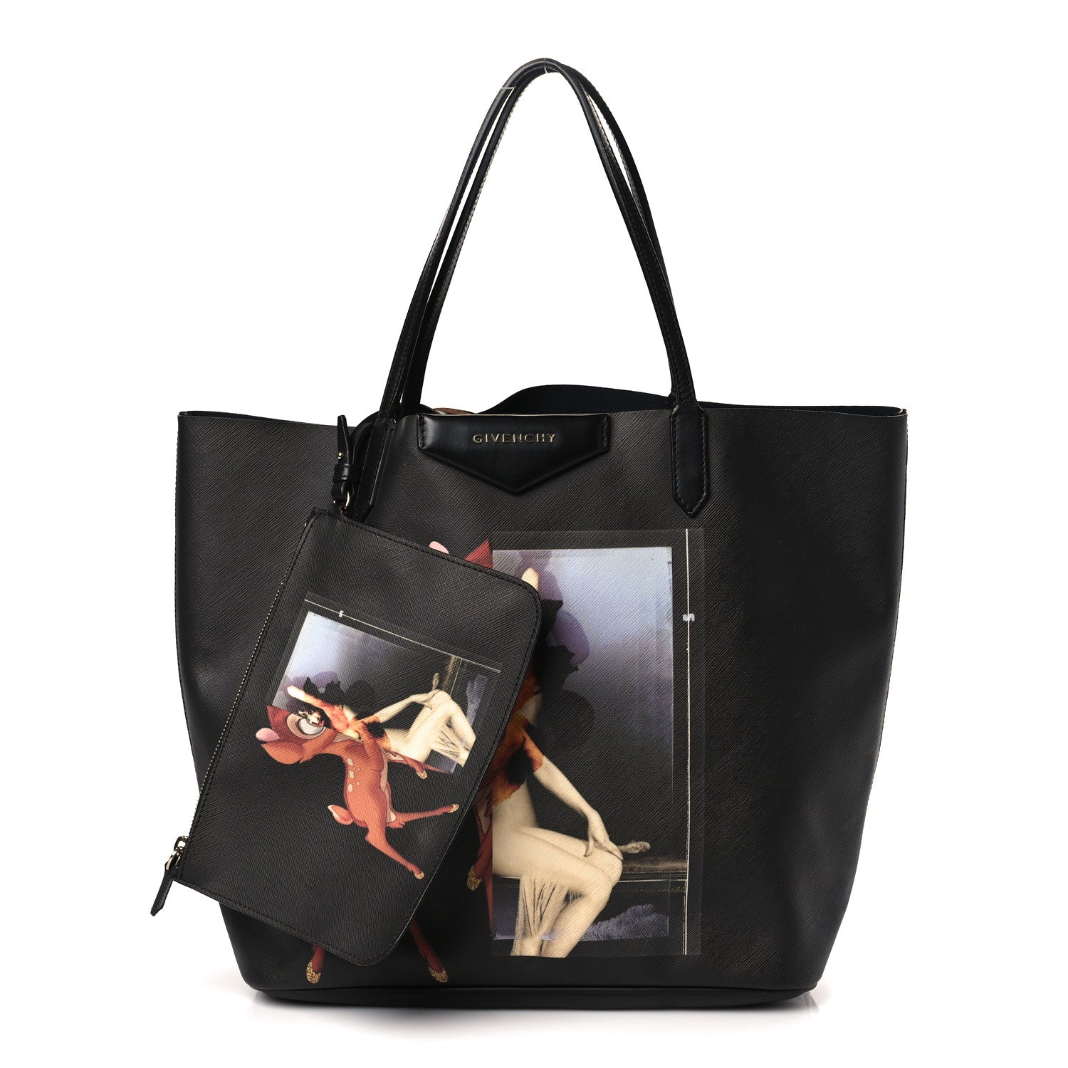Givenchy Textured Coated Canvas Bambi Print Medium Antigona Tote 1 of 9