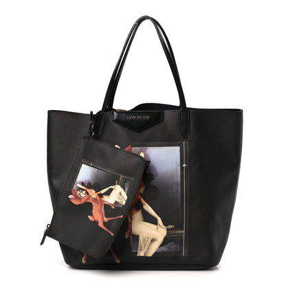 Givenchy Textured Coated Canvas Bambi Print Medium Antigona Tote 1 of 9