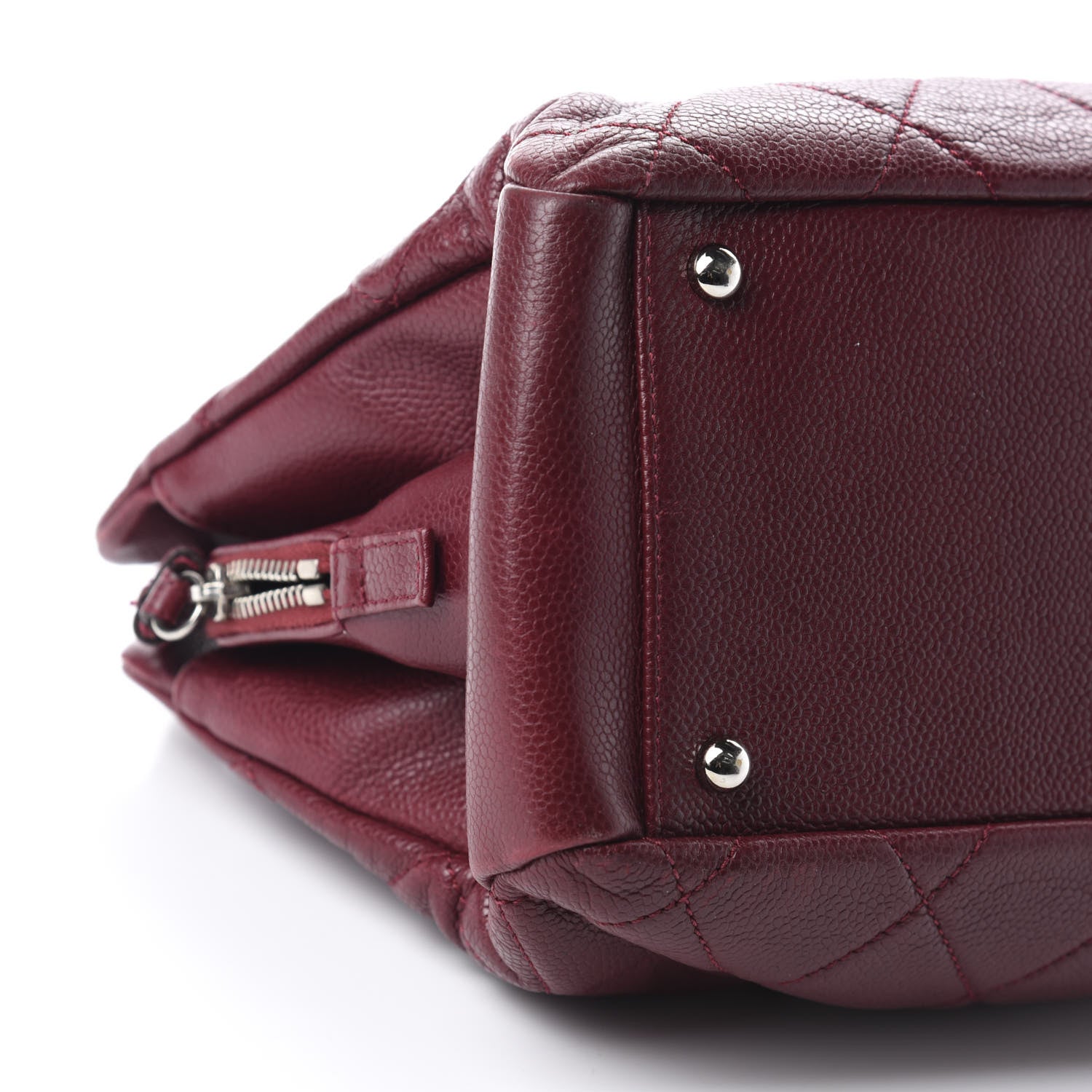Chanel Caviar Quilted Timeless CC Tote Dark Red 6 of 17