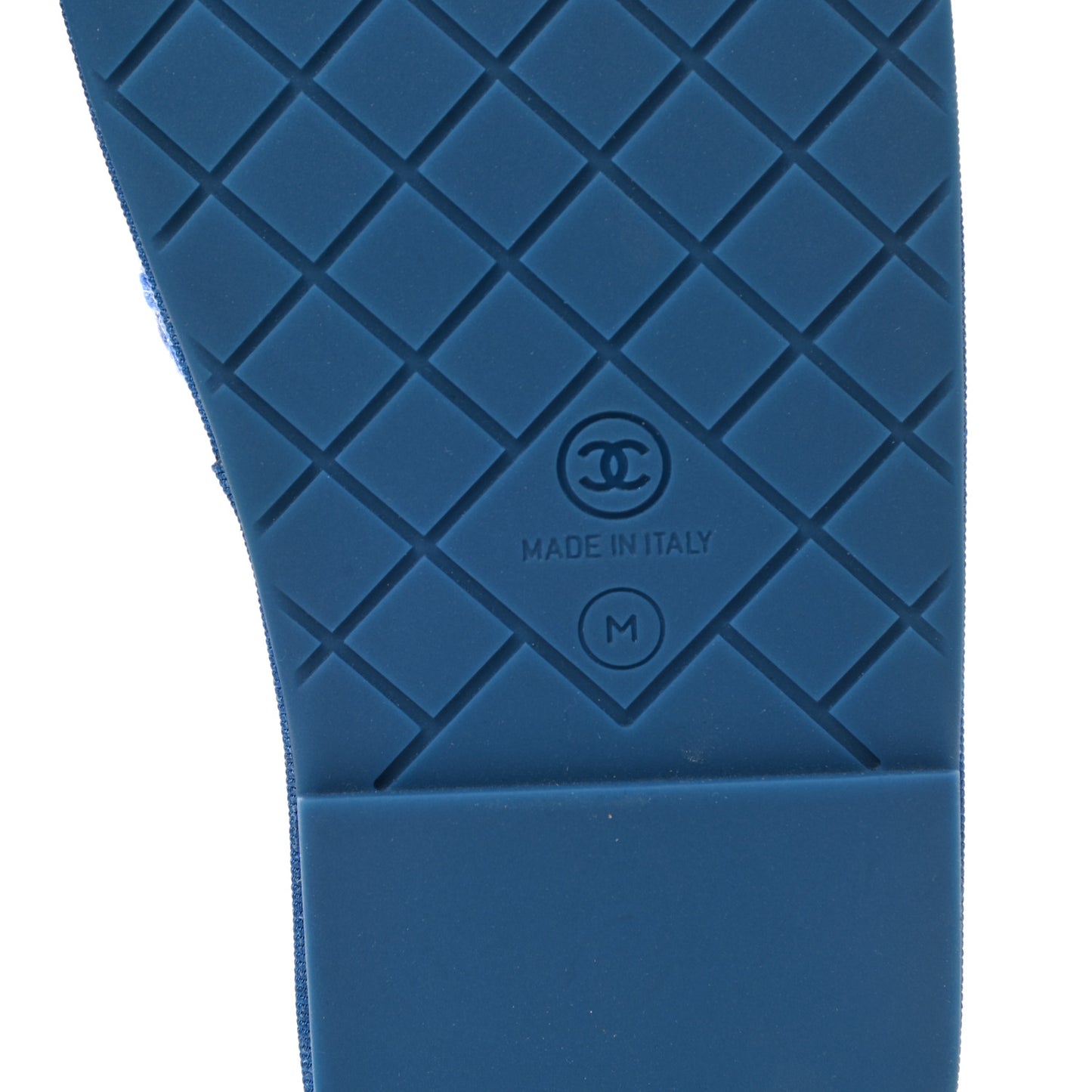 Tweed Flat Slipper Sandals M Blue