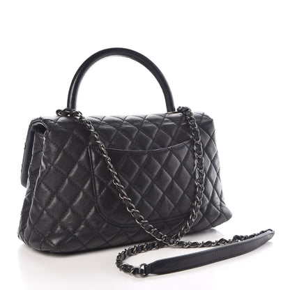 Chanel Caviar Quilted Small Coco Handle Flap Black 4 of 8