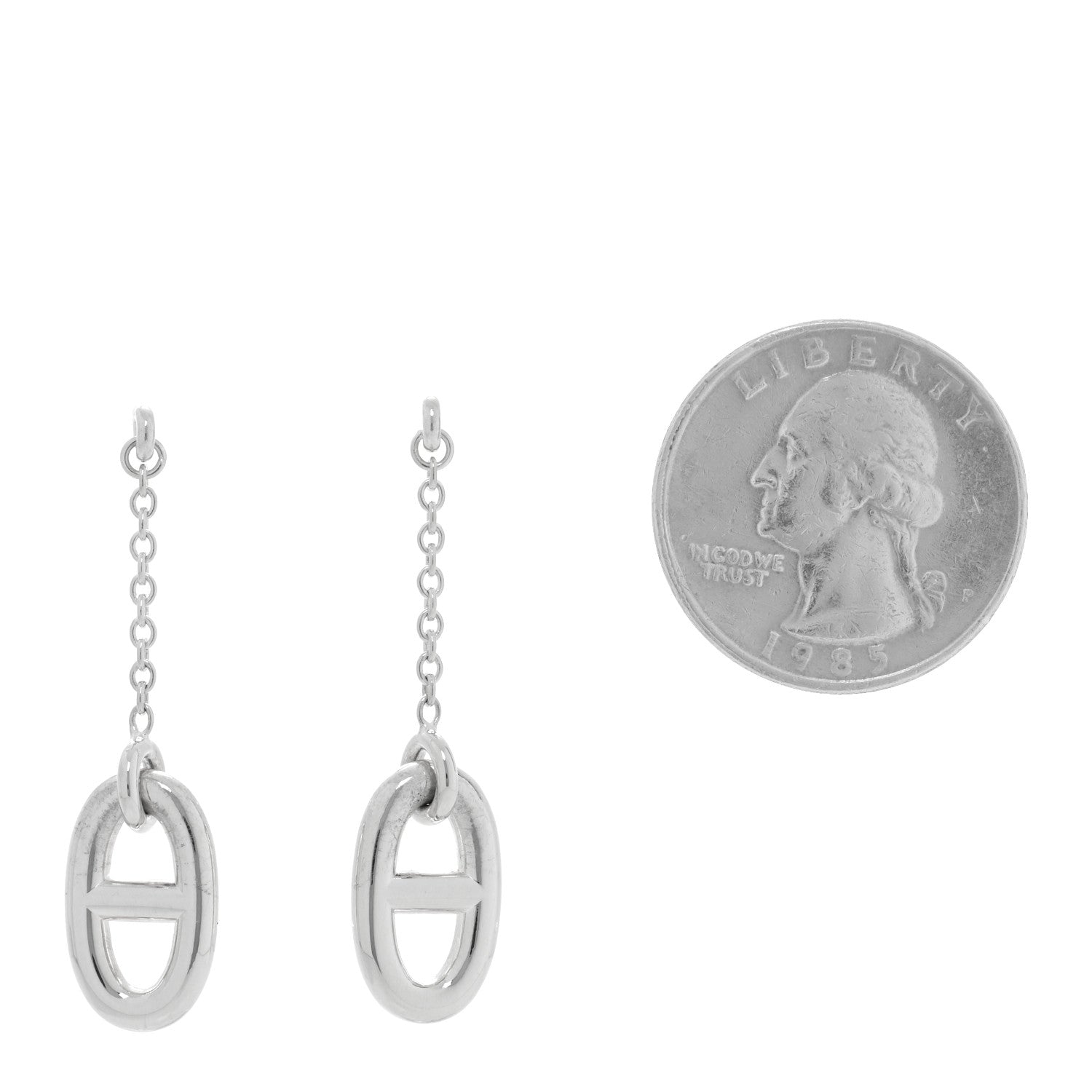 Hermes Sterling Silver Farandole Drop Earrings 2 of 5
