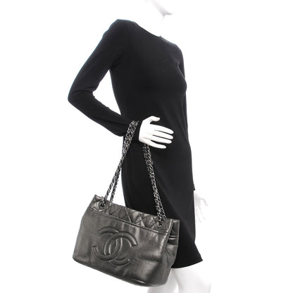 Chanel Metallic Caviar Quilted CC Timeless Tote Dark Silver 2 of 10