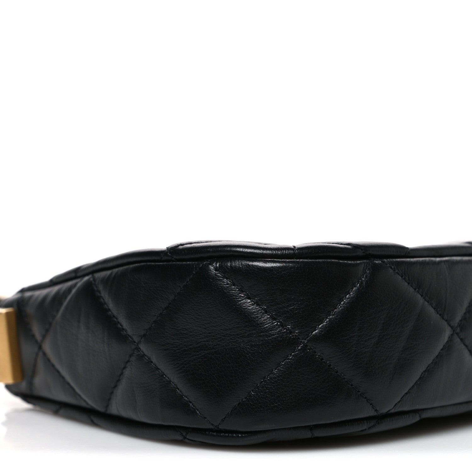 Chanel Crumpled Calfskin Quilted Braided CC Small Hobo Black 9 of 11