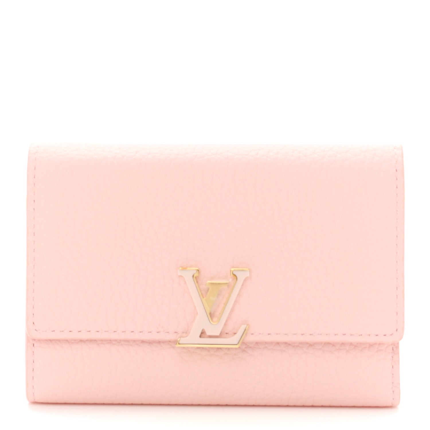 Louis Vuitton Taurillon Capucines Compact Wallet Rose 1 of 6