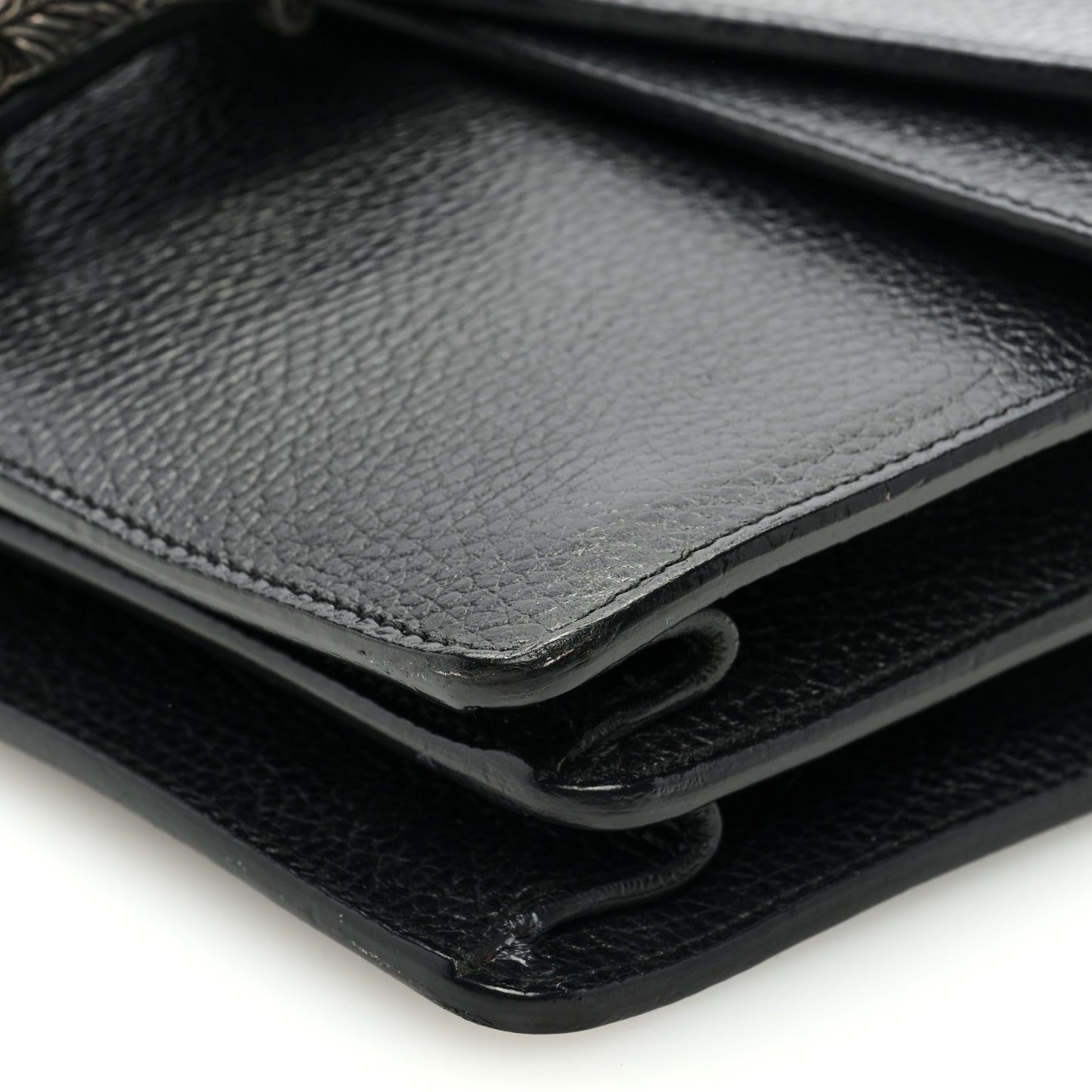 Pebbled Calfskin Small Dionysus Shoulder Bag Black