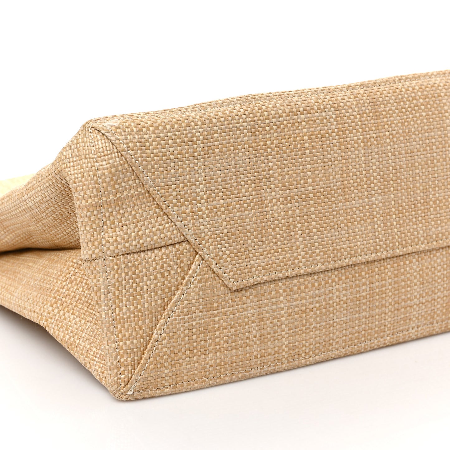 Raffia Logo Tote Naturale
