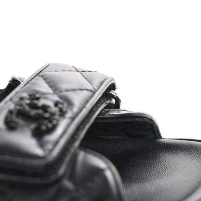Chanel Lambskin Velcro Dad Sandals 38 So Black 13 of 14