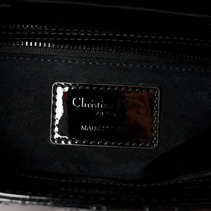 Christian Dior Ultraglossy Patent Cannage Medium Lady Dior Black 6 of 10