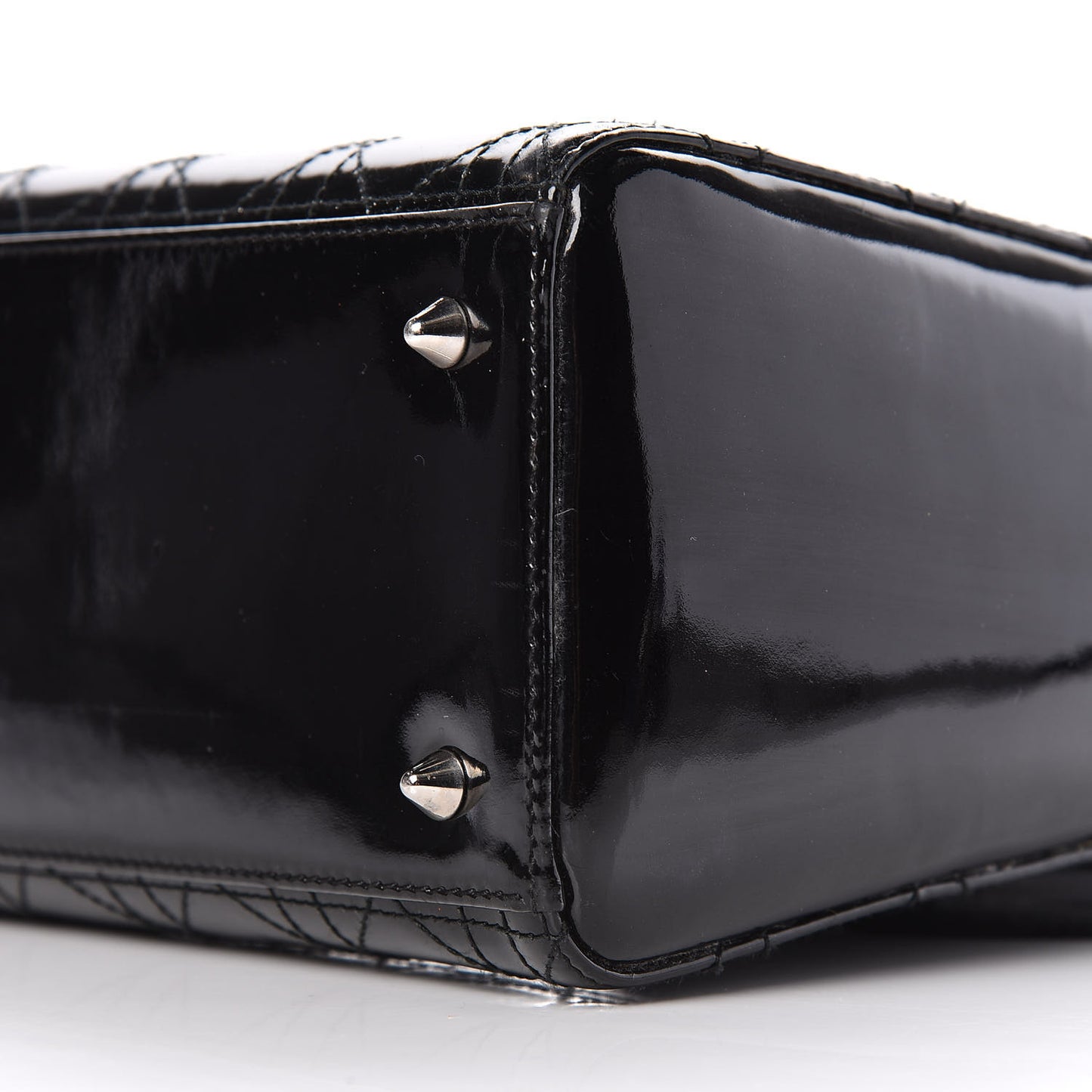 Patent Cannage Medium Lady Dior Black