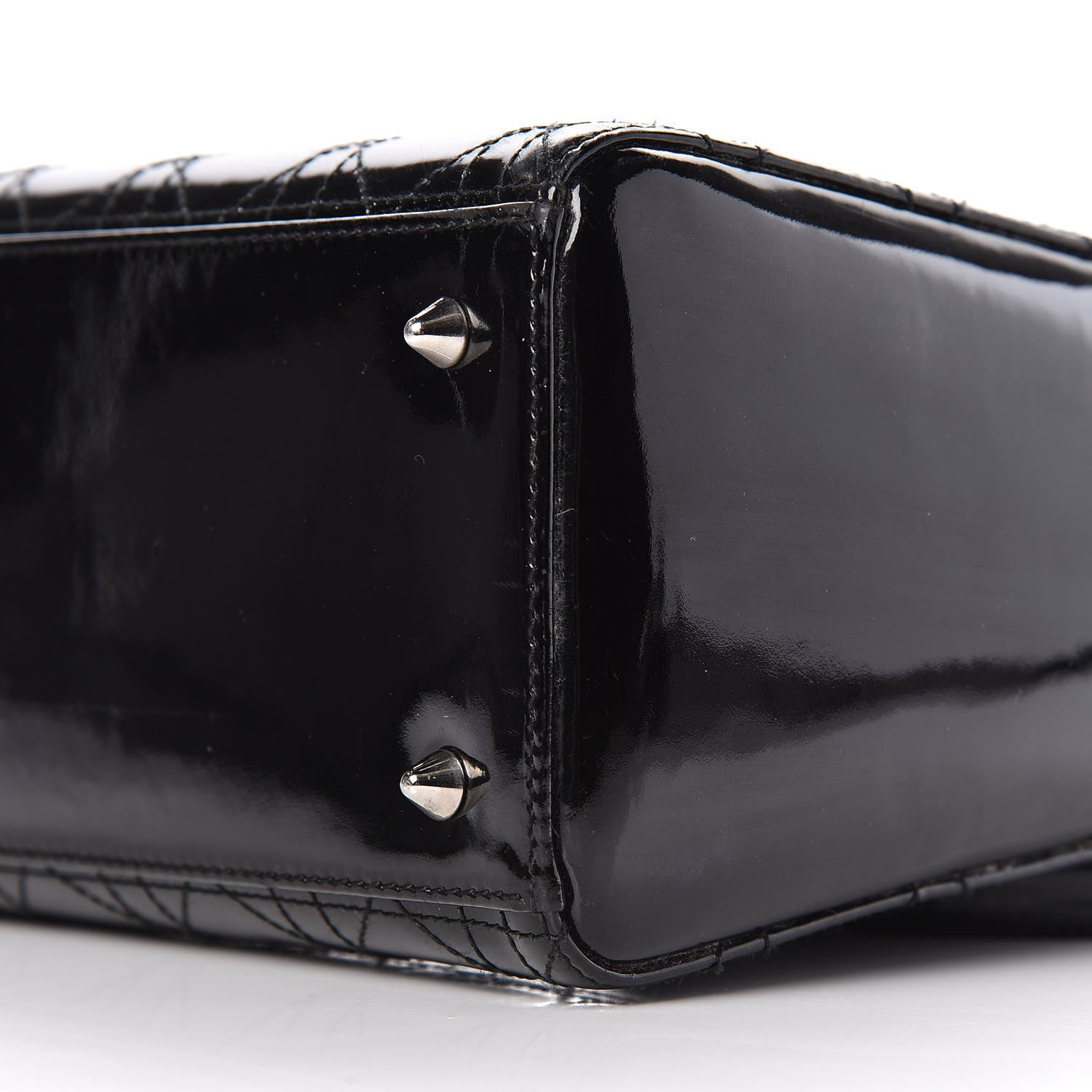 Christian Dior Patent Cannage Medium Lady Dior Black 9 of 20