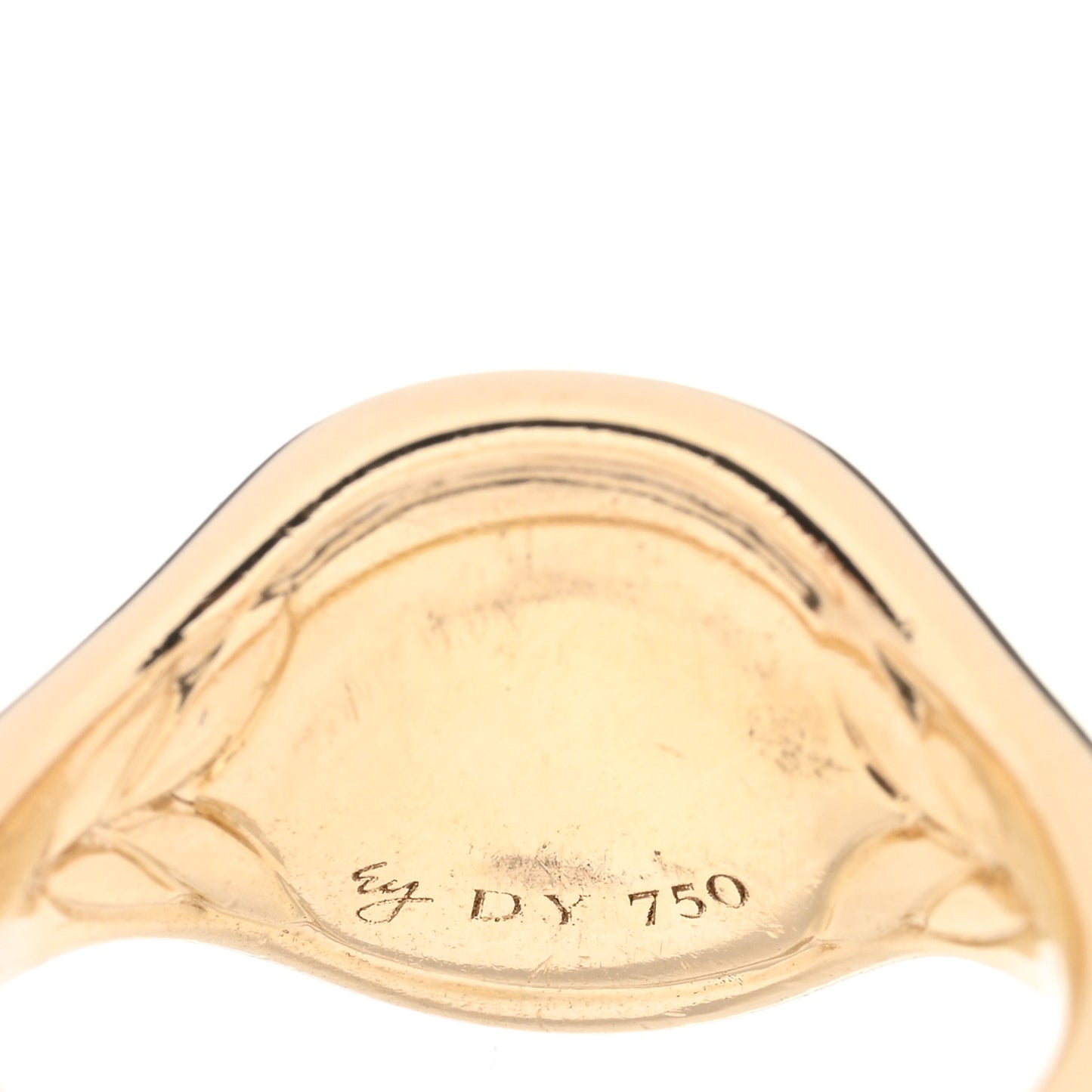 18K Yellow Gold Diamond Blue Sapphire Cable Collectibles Evil Eye Pinky Ring 41 2.25