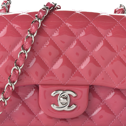 Chanel Patent Quilted Mini Square Flap Pink 19 of 19