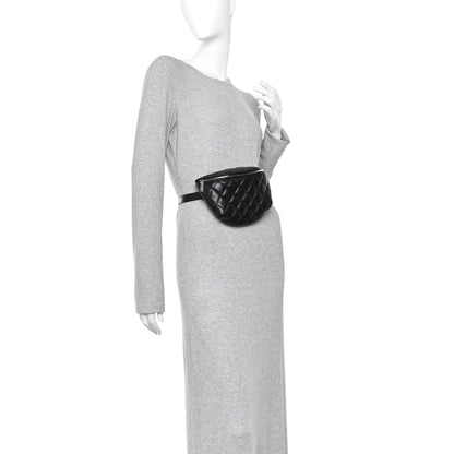 Chanel Calfskin Quilted Uniform Waist Belt Bag Black 2 of 10