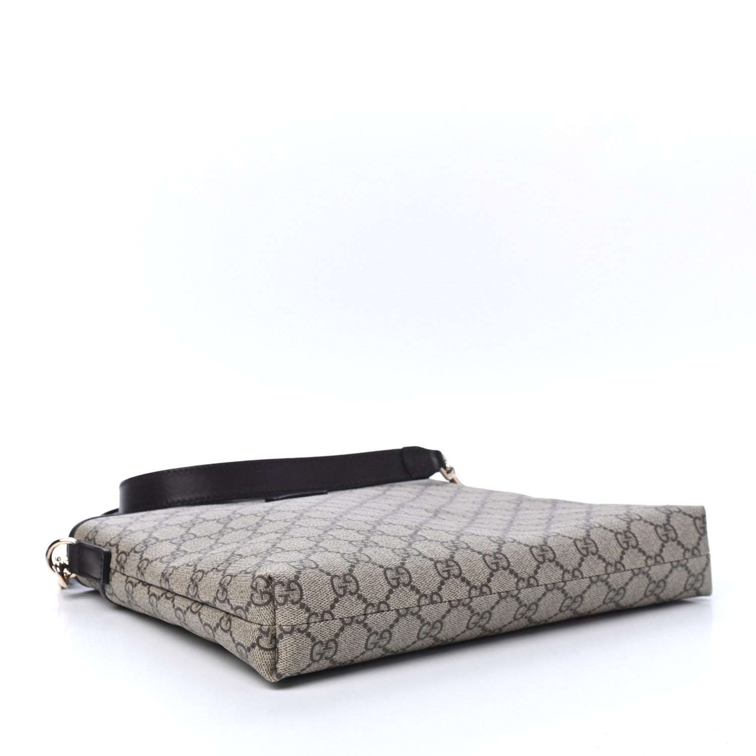 Gucci GG Plus Monogram Medium Flat Messenger Bag Dark Brown 3 of 6