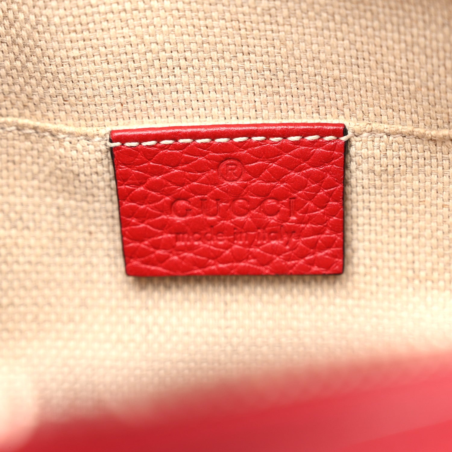 Gucci Pebbled Calfskin Small Soho Disco Bag Vibrant Red 6 of 10