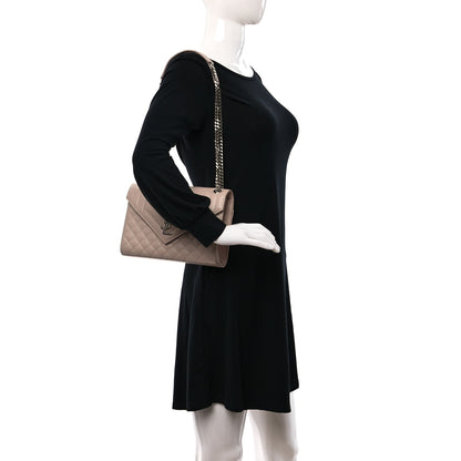 Saint Laurent Grain De Poudre Textured Mixed Matelasse Medium Triquilt Monogram Satchel Marble Pink 2 of 11
