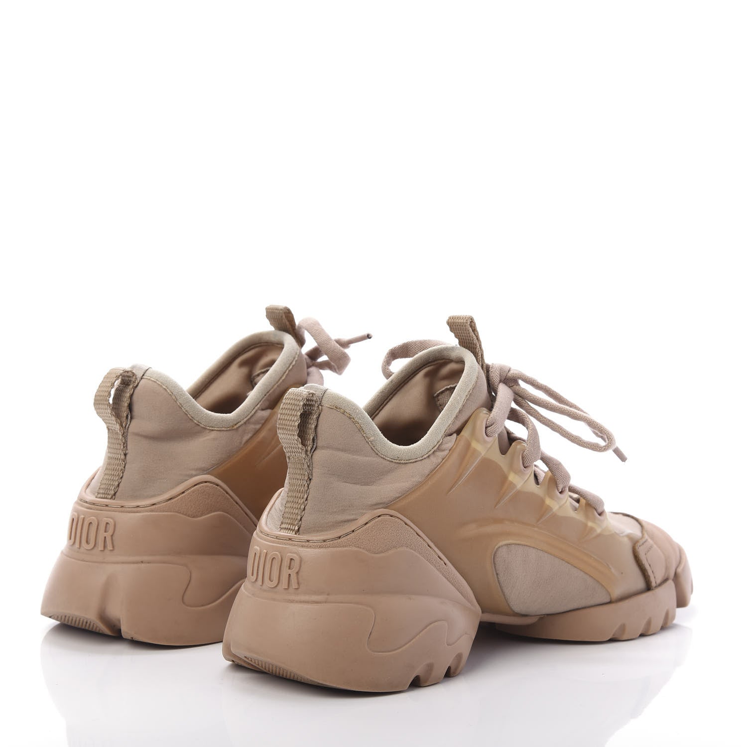 Christian Dior Neoprene Rubber Womens D-Connect Sneakers 35.5 Nude 4 of 8