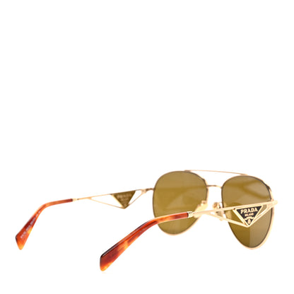 Prada Aviator Sunglasses SPR 73Z Gold Tortoise 4 of 6