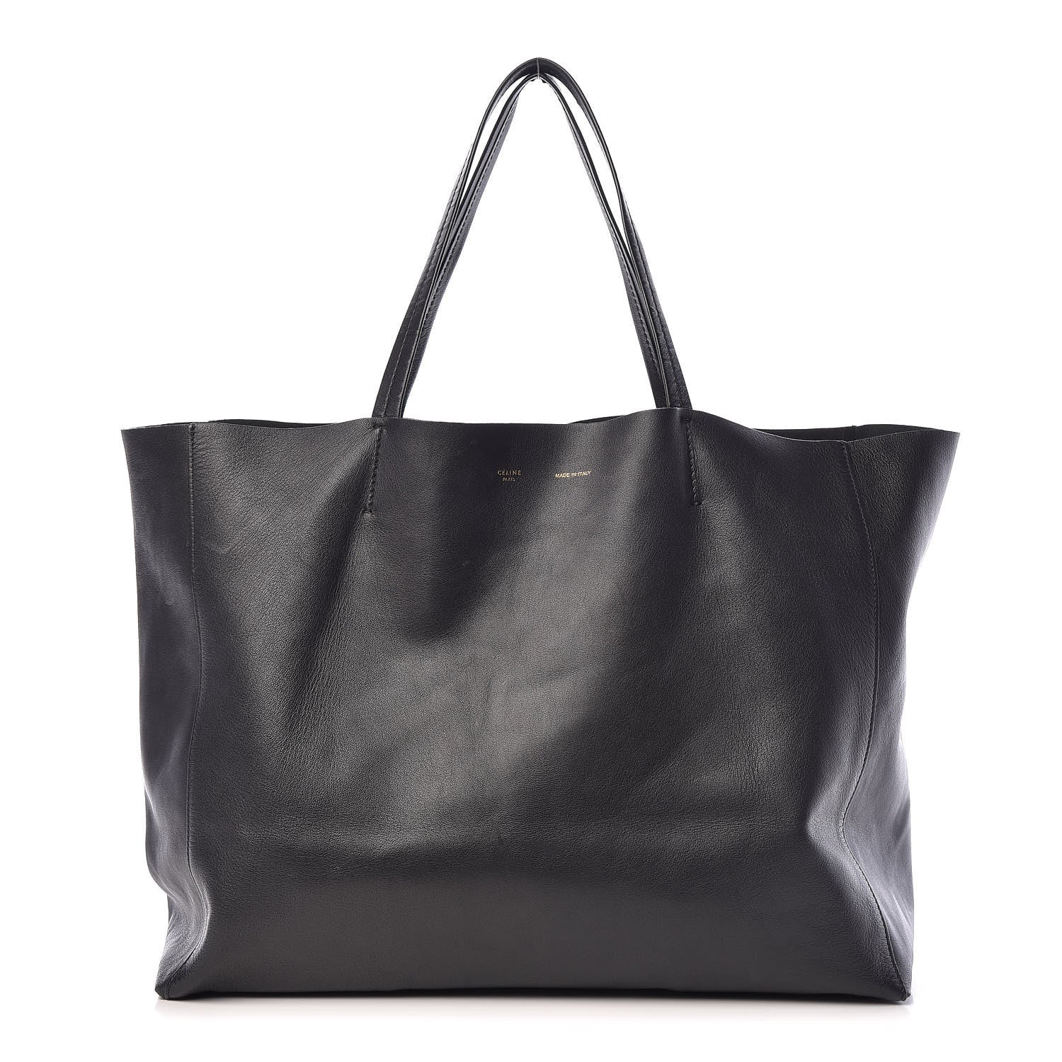 Celine Grained Calfskin Horizontal Cabas Black 1 of 9