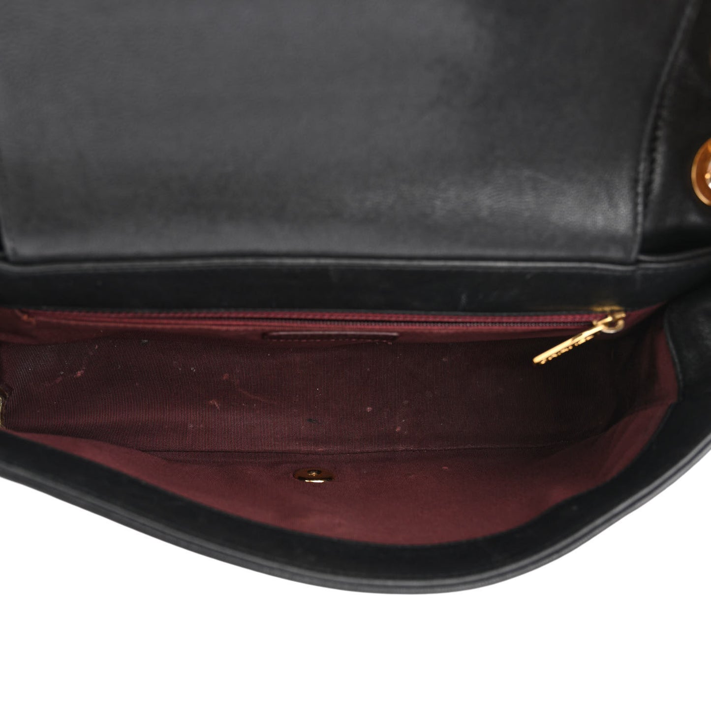 Sheepskin Quilted Vintage Mademoiselle Flap Black