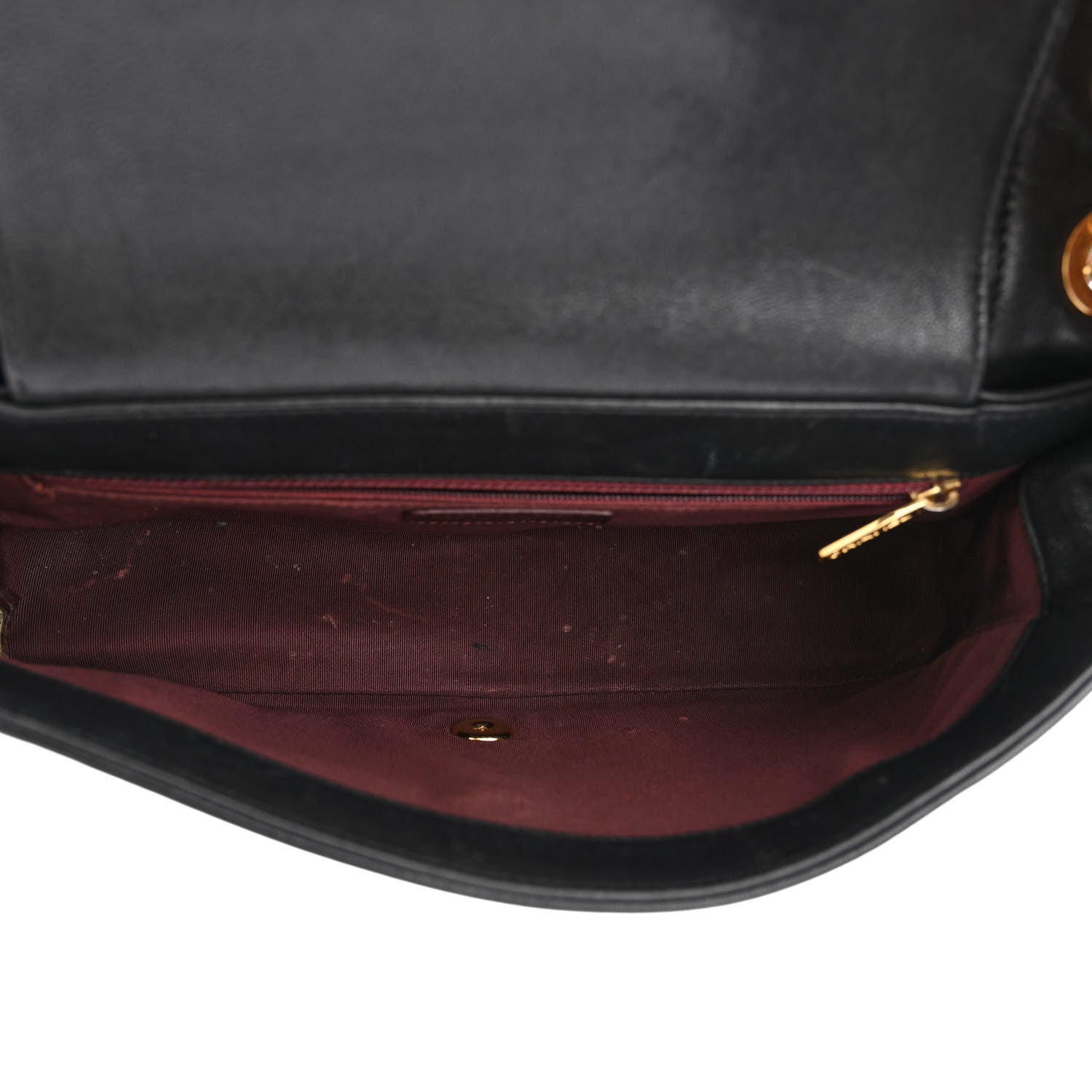 Chanel Sheepskin Quilted Vintage Mademoiselle Flap Black 5 of 10