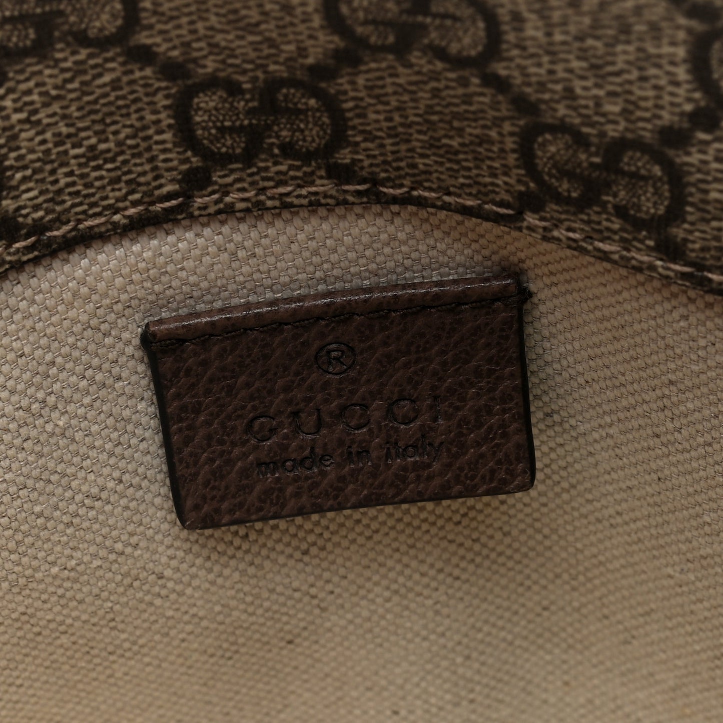 GG Supreme Monogram Neo Vintage Web Belt Bag Brown