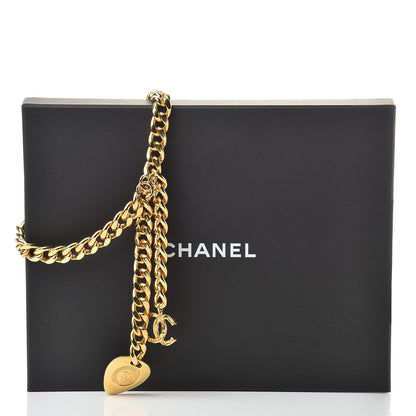 Chanel Metal Chain Link CC Pendant Choker Necklace Gold 5 of 5
