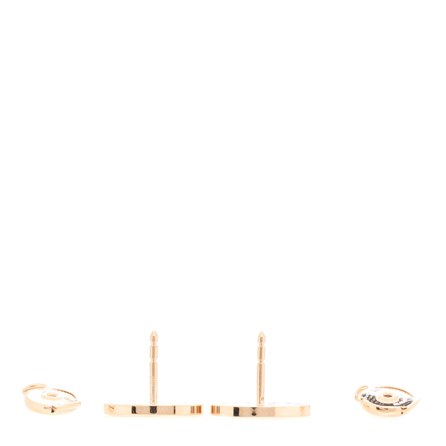 18K Rose Gold Diamond Chaine d'Ancre Divine Stud Earrings