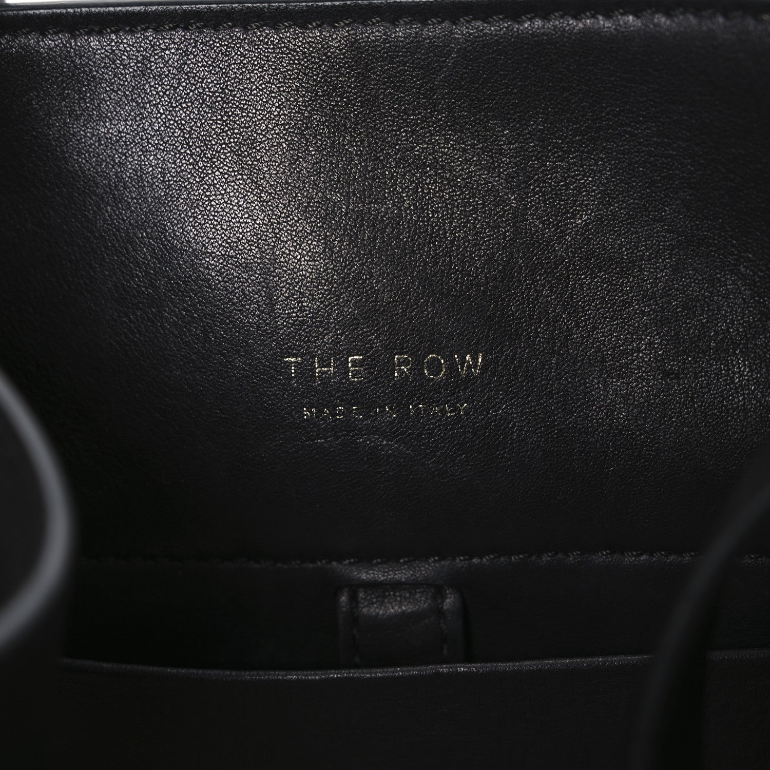 The Row Polished Saddle Calfskin Soft Margaux 10 Bag Black 7 of 13