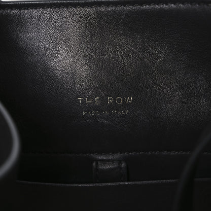 The Row Polished Saddle Calfskin Soft Margaux 10 Bag Black 7 of 13