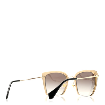 Miu Miu Metal Square Sunglasses SMU 52R Black Gold 14 of 24