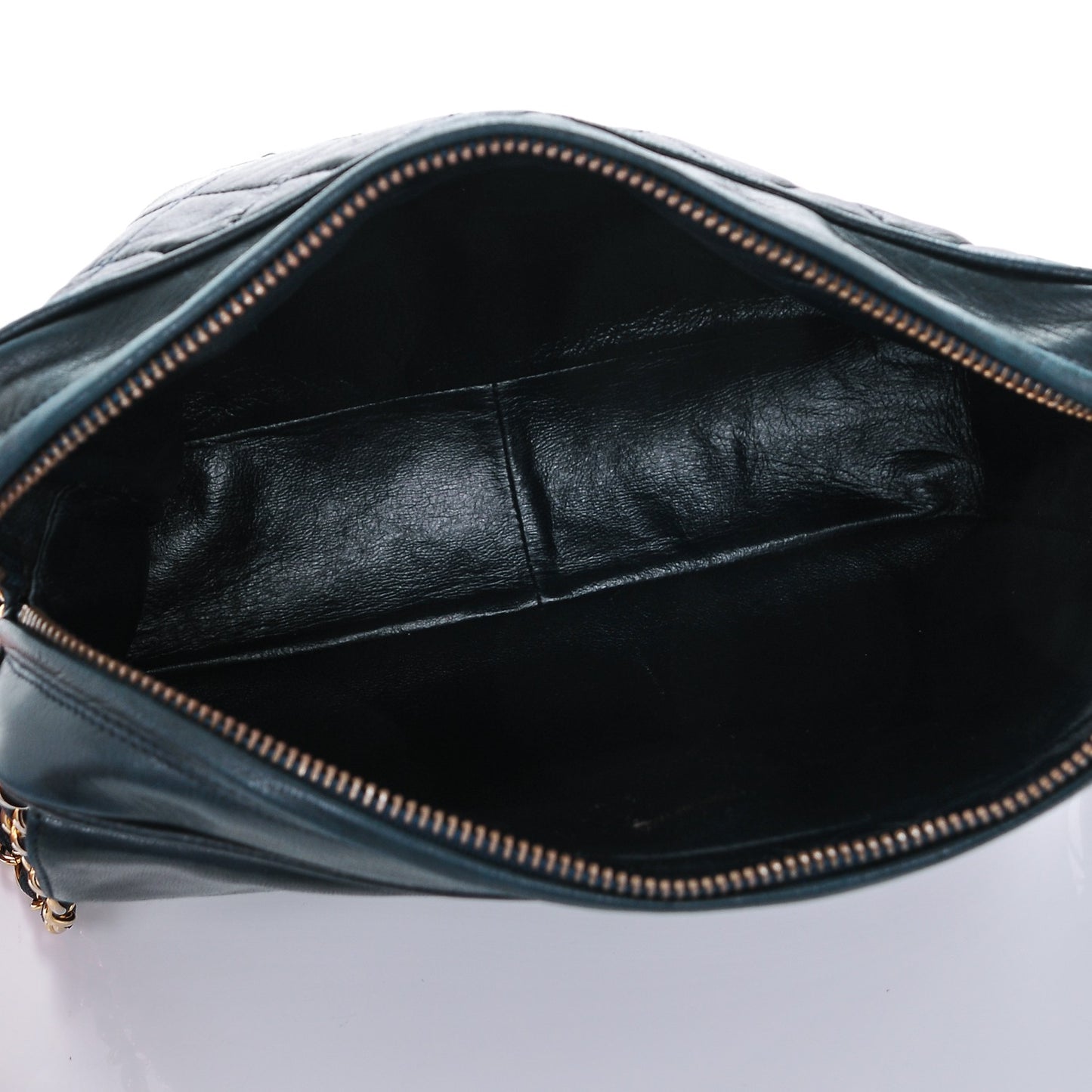 Lambskin Quilted Tassel Camera Case Navy
