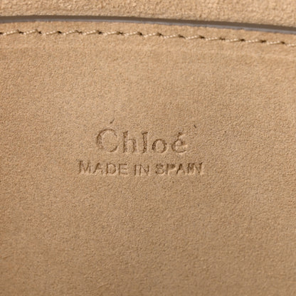 Chloe Suede Calfskin Small Faye Shoulder Bag Cloudy Blue 6 of 9