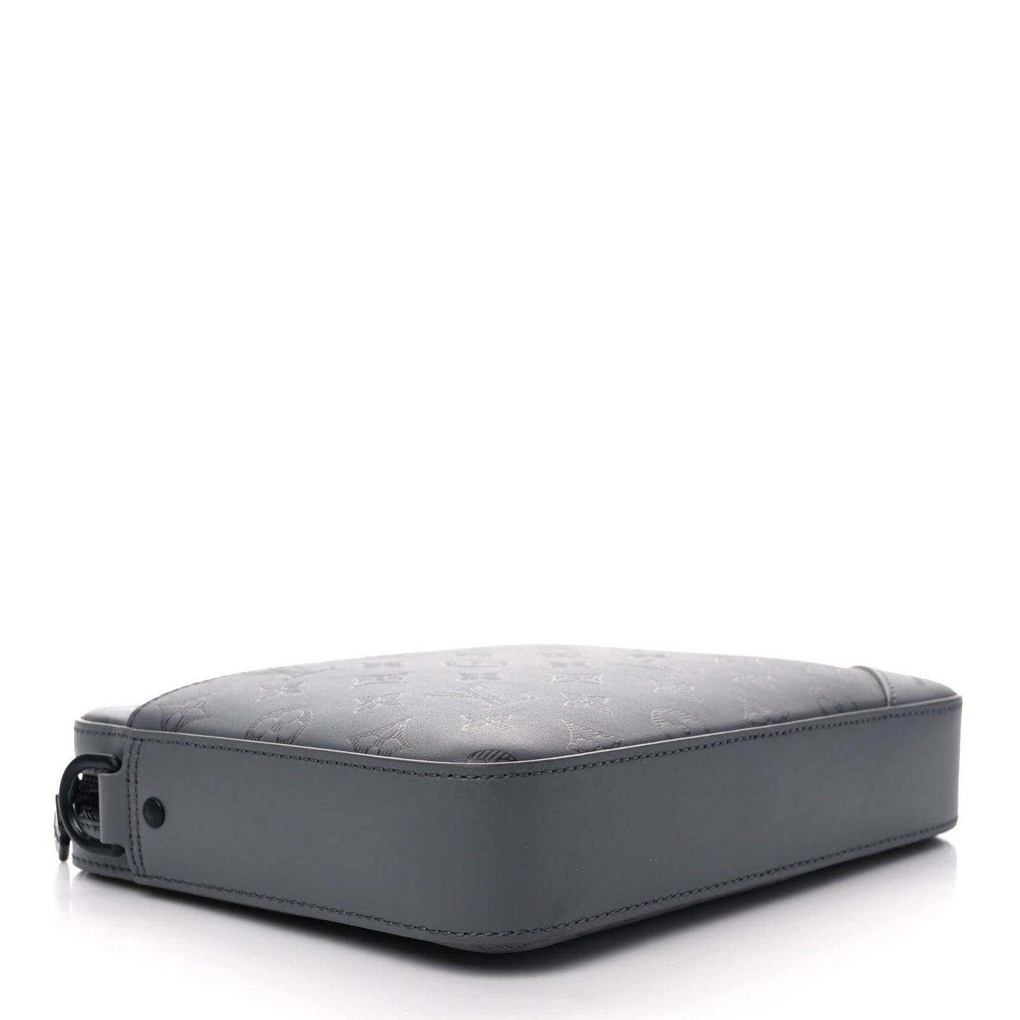 Calfskin Monogram Shadow Duo Messenger Anthracite Gray