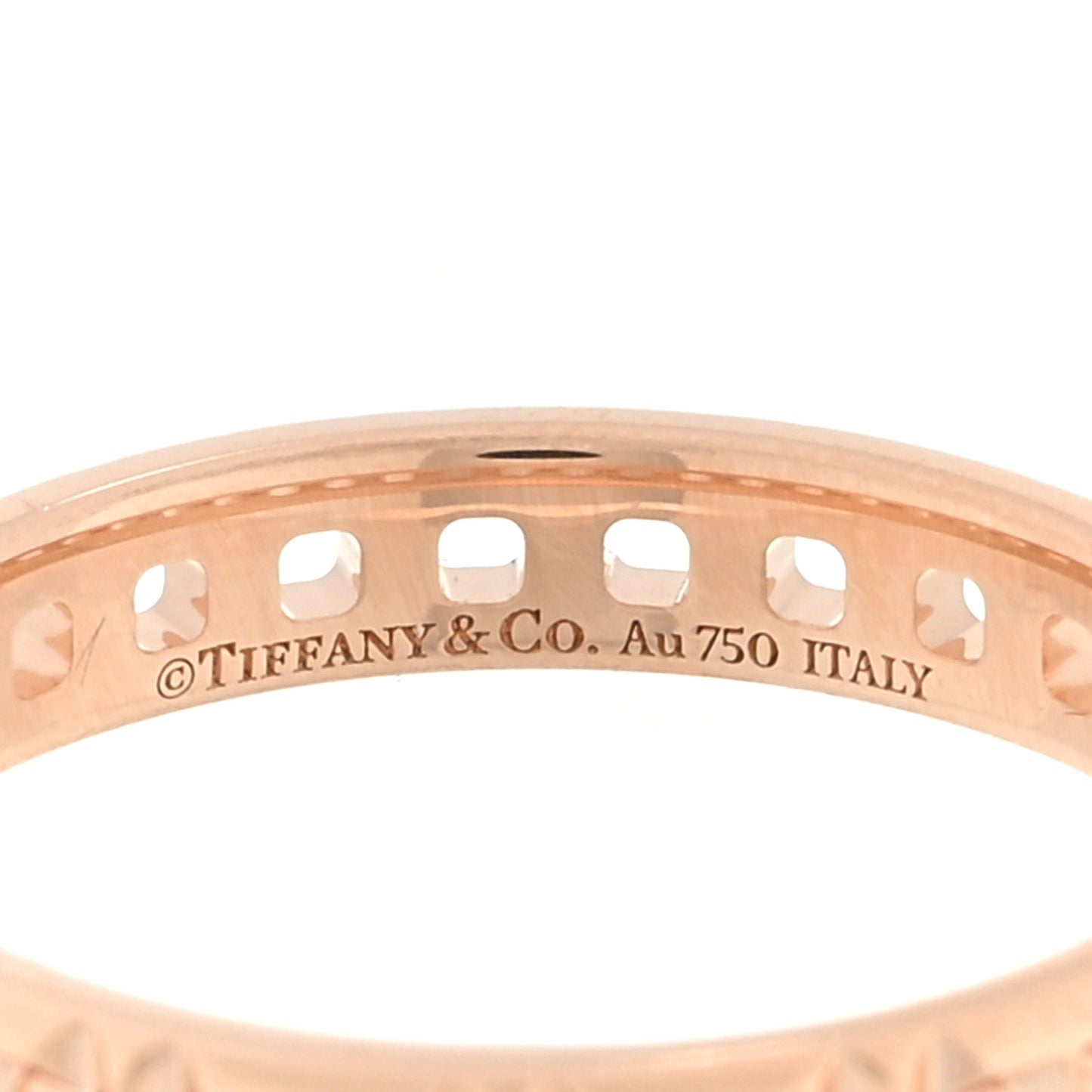 18K Rose Gold Narrow T True Ring 54 7