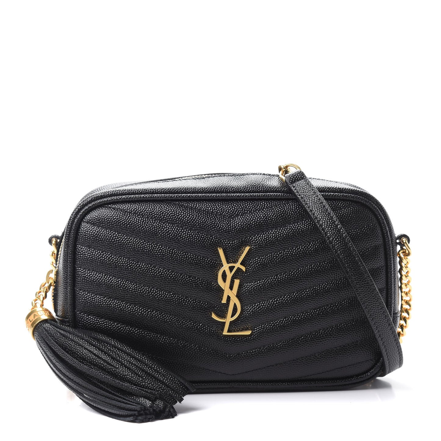 Grain De Poudre Matelasse Monogram Mini Lou Camera Bag Black