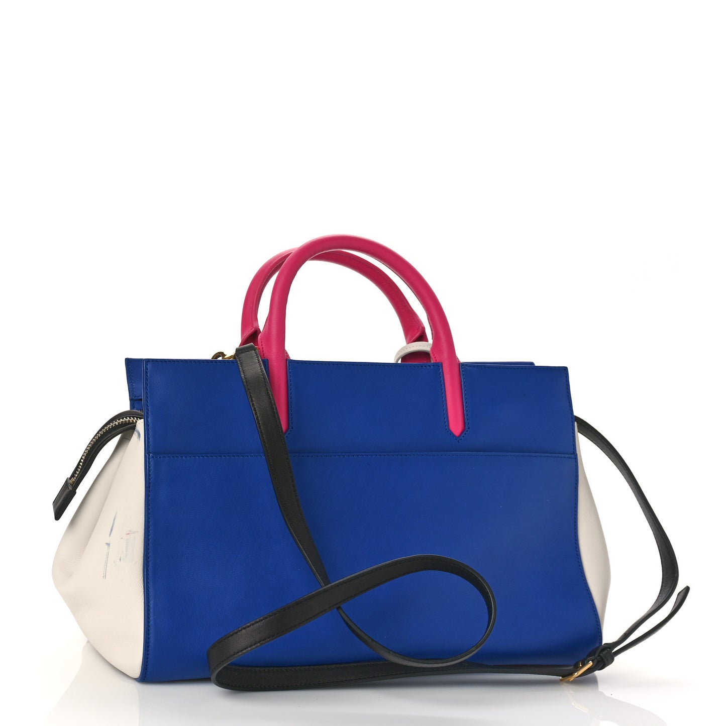 Calfskin Small Cabas Rive Gauche Blue White Pink