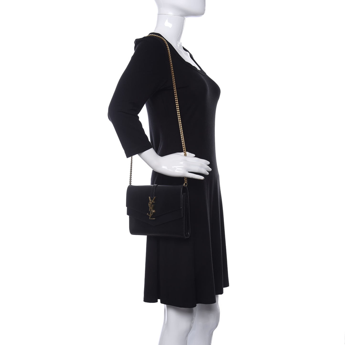 Smooth Calfskin Monogram Sulpice Chain Wallet Black