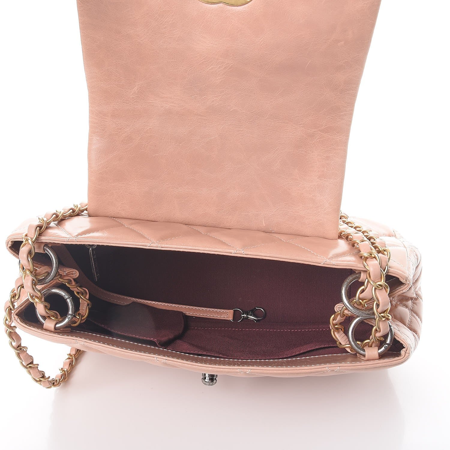 Chanel Aged Glazed Calfskin Quilted Small Daily Walk Flap Beige 5 of 9