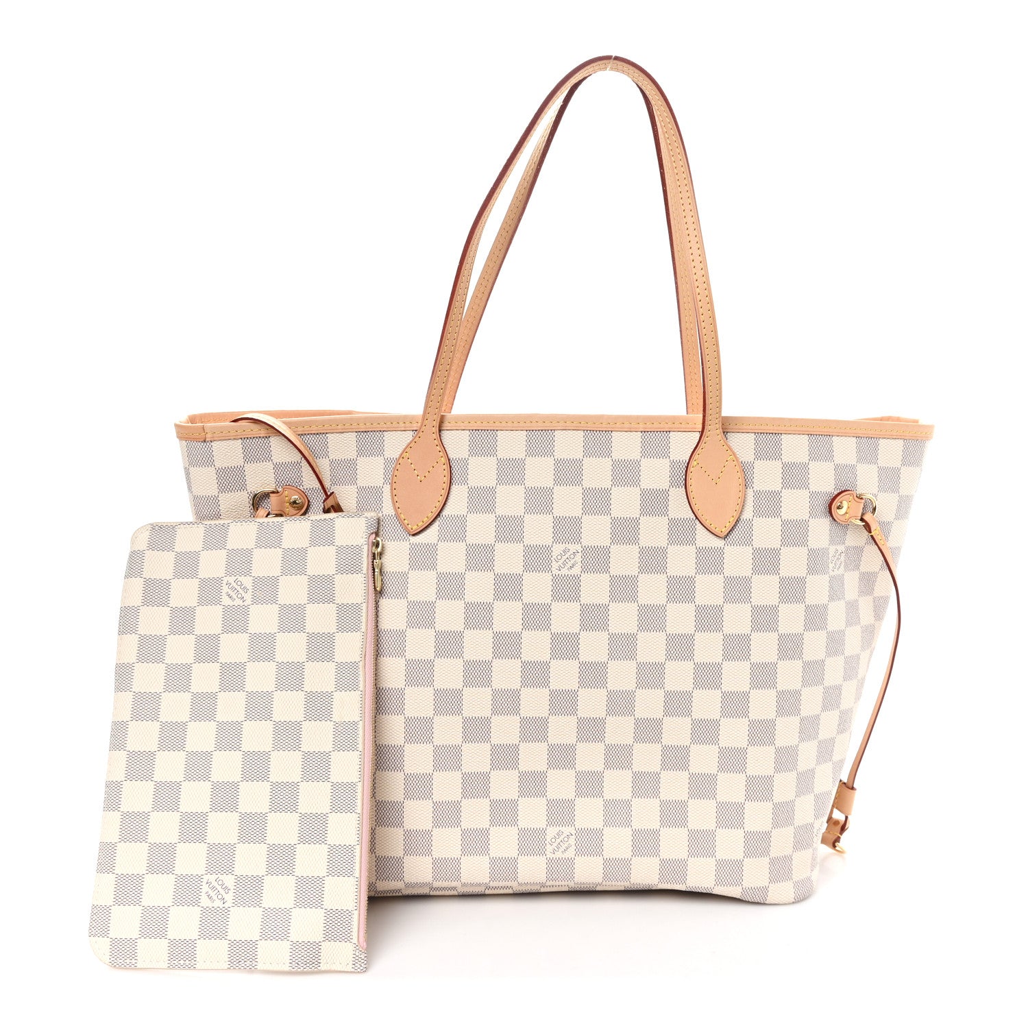 Louis Vuitton Damier Azur Neo Neverfull MM Rose Ballerine 3 of 11