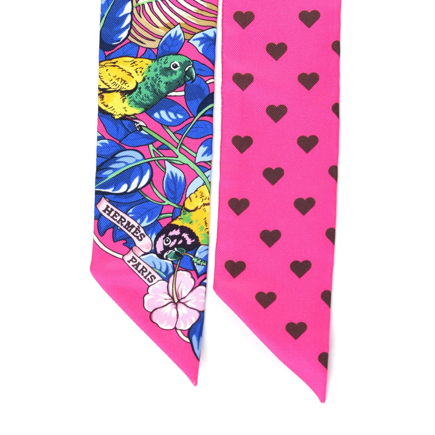 Silk Jungle Love Love Twilly Rose Vif Bleu Roy
