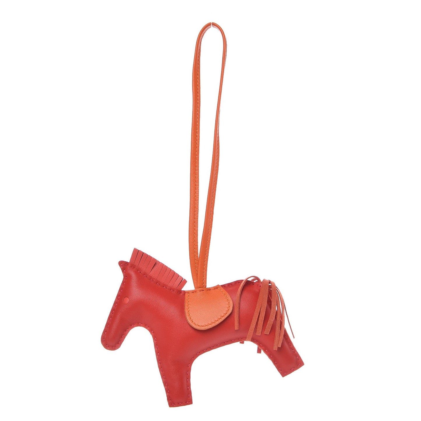 Milo Lambskin Grigri Rodeo Horse Bag Charm MM Rouge Rose Indien Jaipur Feu