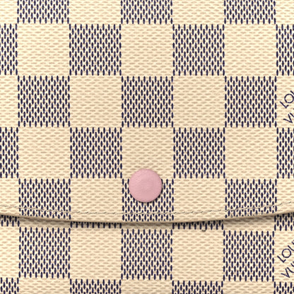 Louis Vuitton Damier Azur Emilie Wallet Rose Ballerine 7 of 7