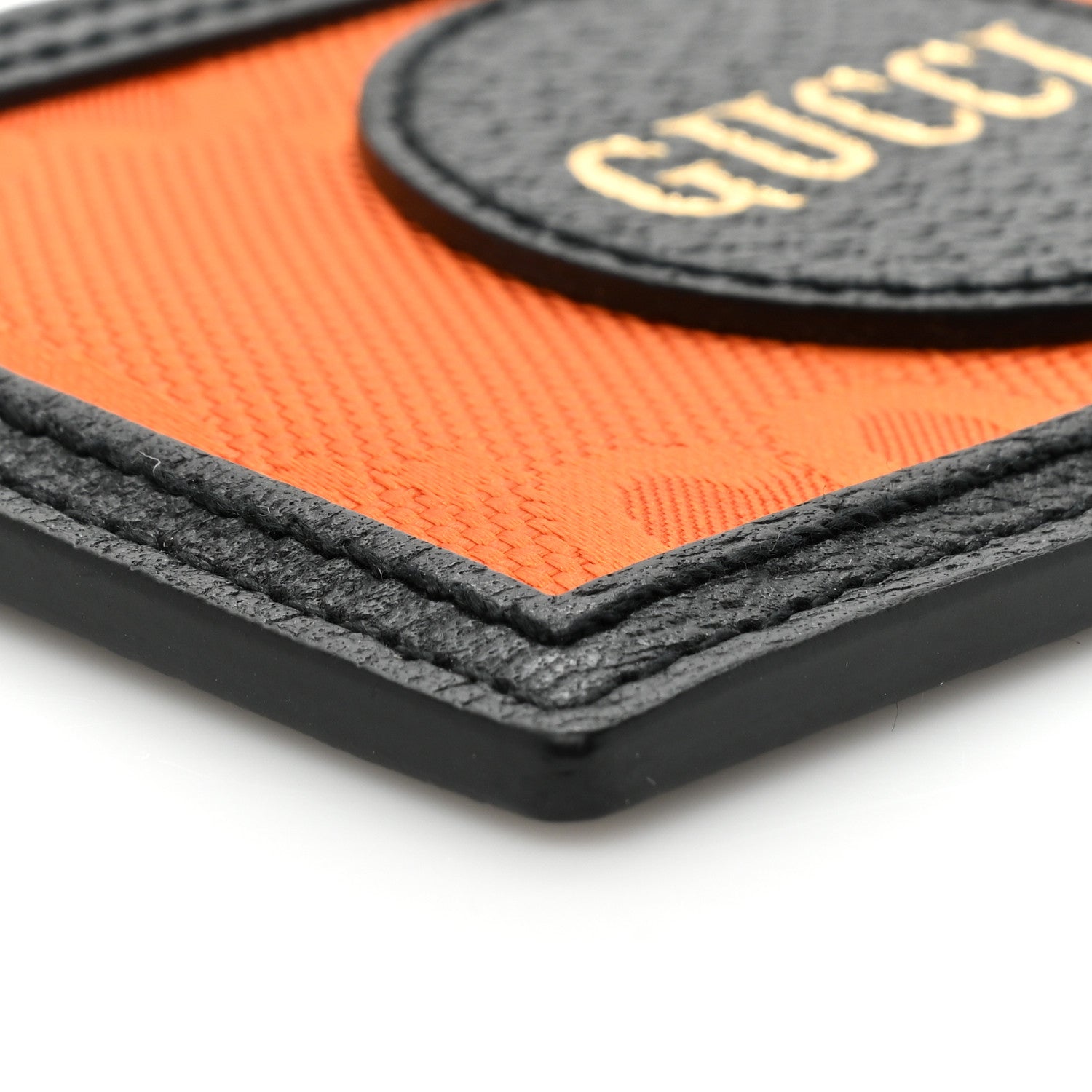 Gucci Econyl Nylon Monogram Off The Grid Card Case Carrot Orange Black 8 of 9
